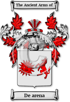 De arena Family Crest Download (jpg) Legacy Series - 150 DPI